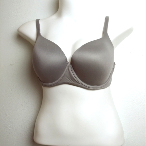 Victoria's Secret Bra Lined Demi/Demi Double Size 36DDD Grey - Picture 1 of 14